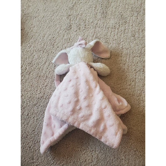 Blankets and Beyond Pink Bunny Lovey Lovie Snuggle Cuddle Blanket - Picture 4 of 4